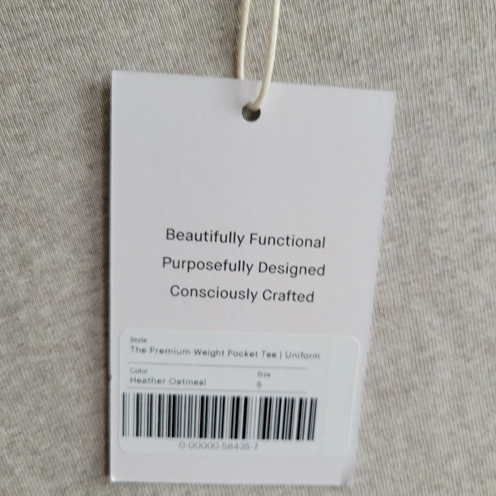 Everlane The Premium-Weight Pocket Tee Uniform Heather Oatmeal Size S - Picture 4 of 11